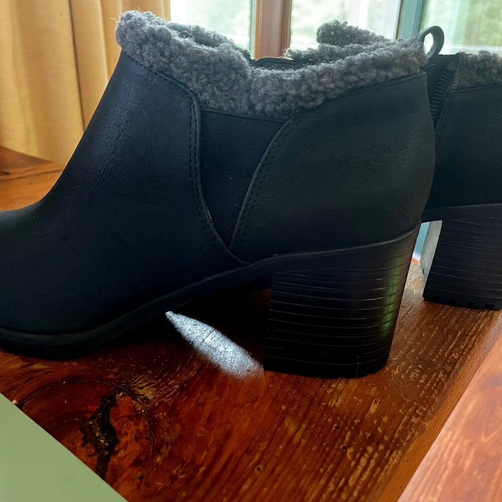 LifeStride Womens Marilyn Black Ankle Booties Shoes 8.5 Medium